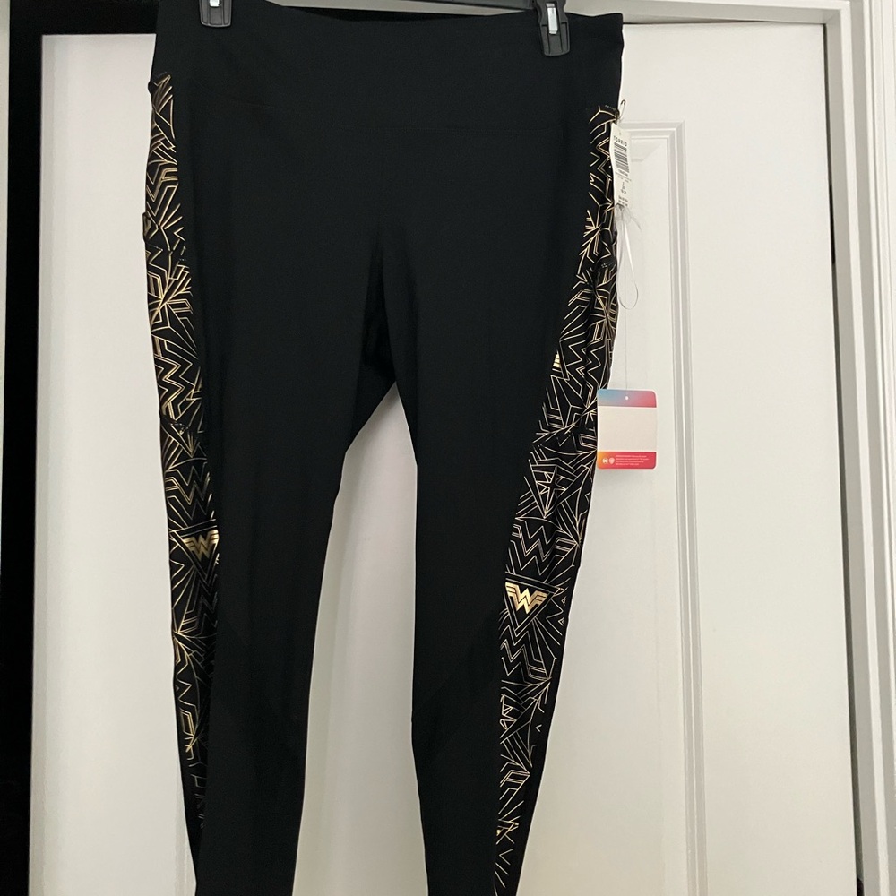 DC Black Wonder Woman WW84 Black Leggings